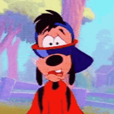 Goofy Cartoon Character In Blue Hat GIF