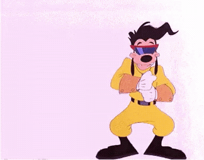 Goofy From Mickey Mouse Is Wearing A Yellow Superhero Costume . GIF