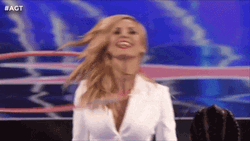 Goofy Heidi Klum Hula Hoop GIF