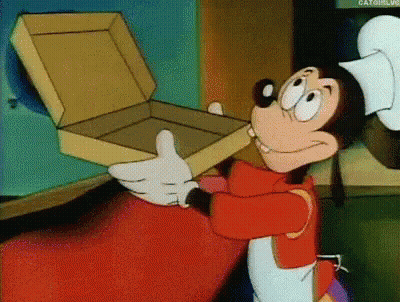 Goofy Holding Pizza Box GIF