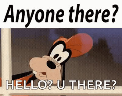 Goofy Is Peeking Out Of A Window And Says `` Anyone There ? Hello ? U There ? '' GIF