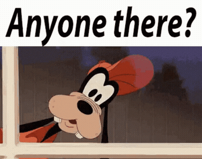 Goofy Looking Out Window Anyone There GIF