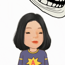Goofy Meme Troll Face Avatar Girl GIF