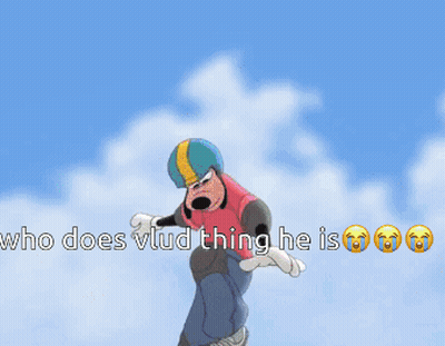 Goofy Riding Skateboard Saying Who Does Vlud Thing He Is GIF