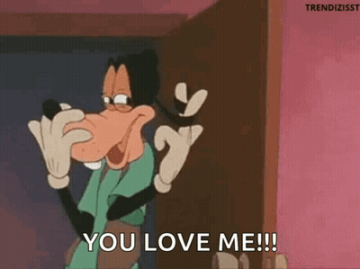 Goofy Saying You Love Me GIF