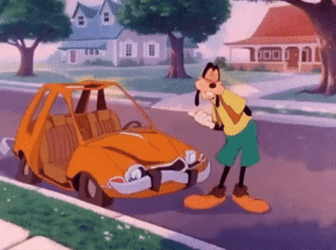 Goofy Scream Car Explosion GIF
