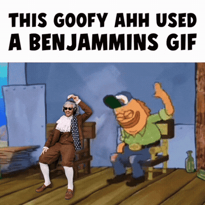 Goofy Spongebob With Benjamin Money GIF