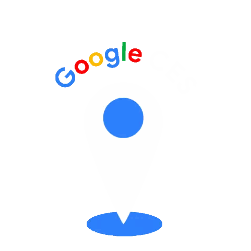 Google Logo With Blue Circle Sticker