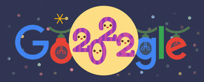 Google Logo With Full Moon 2022 GIF
