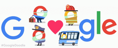 Google Logo With Heart GIF