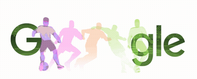 Google Logo With Soccer Player GIF