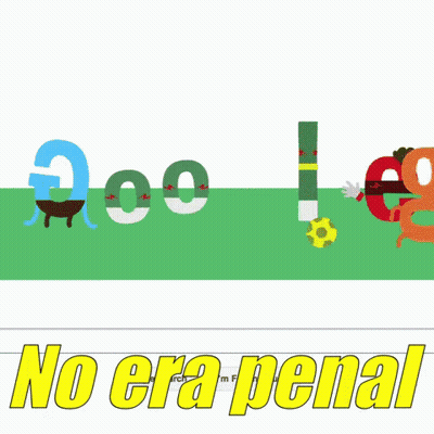 Google Logo With Soccer Players No Era Penal GIF