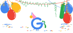 Google Name Art Balloon Party GIF