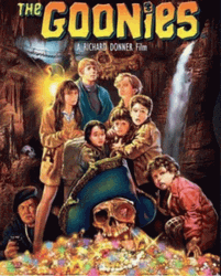 Goonies Poster In Glittering Treasure GIF
