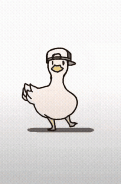 Goose In Sunglasses Next To Duck With Drink On Float GIF