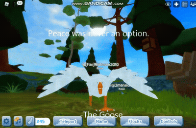 Goose In Video Game Peace Was Never An Option GIF