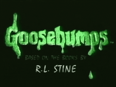 Goosebumps Based On The Books By R.l. Stine Is Shown On A Black Background GIF