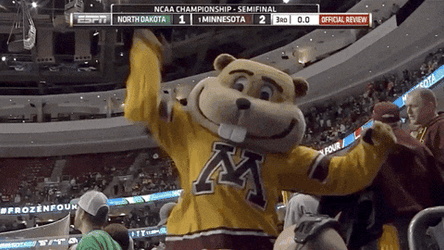 Gophers Mascot Being Ecstatic GIF