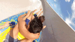 Gopro Shot Waterslide Guy Having Fun GIF