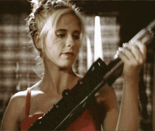 Gorgeous Buffy Anne Loading Shot Gun GIF