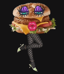 Gorgeous Burger Face GIF