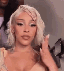 Gorgeous Doja Cat Fixing Hair GIF