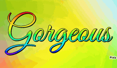 Gorgeous In Colorful Font GIF