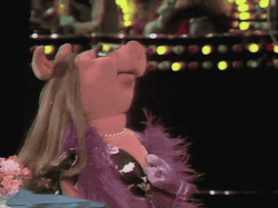 Gorgeous Miss Piggy Looking Around  GIF
