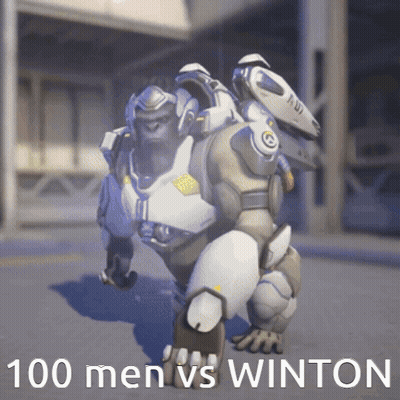 Gorilla 100 Men Vs Winton GIF