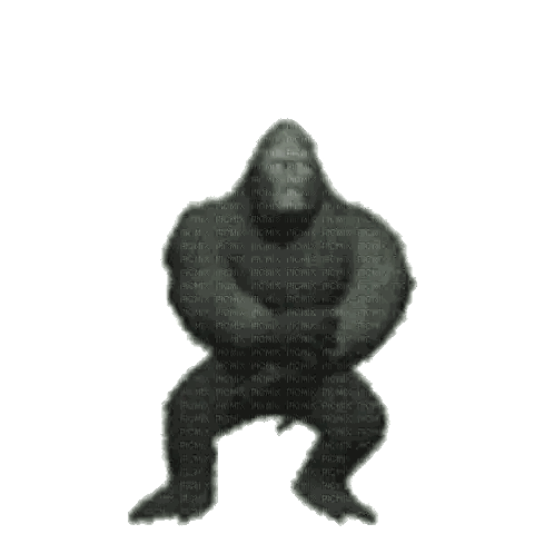 Gorilla Silhouette Surrounded By Pcmx Sticker
