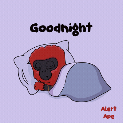 Gorilla Sleeping Under Blanket Goodnight Alert Ape GIF