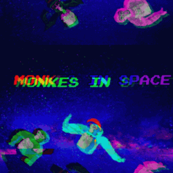 Gorilla Tag Group Floating In Space GIF