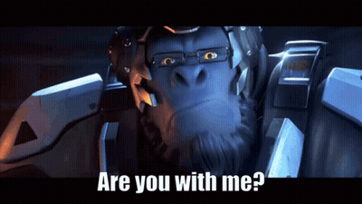 Gorilla With Glasses And Beard Saying Are You With Me GIF