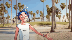 Gorillaz 2D Roller Skating GIF