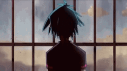 Gorillaz Spiky Blue Hair Effect GIF
