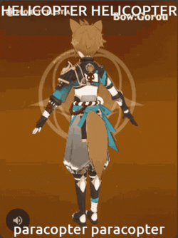 Gorou Genshin Helicopter GIF