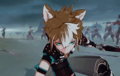 Gorou Genshin In Battle GIF