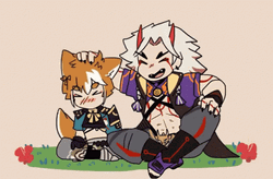 Gorou Genshin Petting GIF