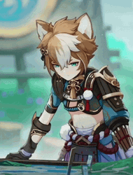 Gorou Genshin Thinking Deeply GIF