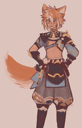 Gorou Genshin Wagging Tale GIF