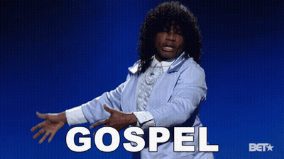 Gospel On Blue Background With Man GIF