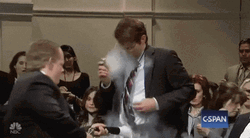 Got An Unwanted Fire Extinguisher Shower GIF
