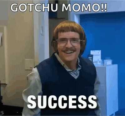 Gotchu Momo Success GIF