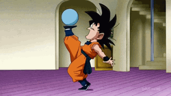  Goten Balancing Ball GIF