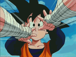 Goten Blocking Punch GIF
