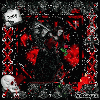 Gothic Angel With Tatty Tag GIF