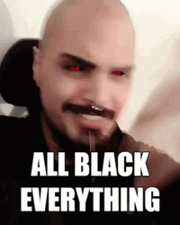 Gothic Guy All Black Everything GIF