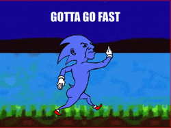 Gotta Go Fast Sonic Hedgehog Fanart GIF