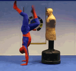 Gotta Kick It Up Spiderman GIF