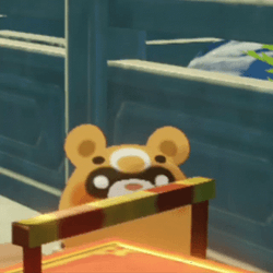 Gouba Bear Jumping Waving Hi GIF